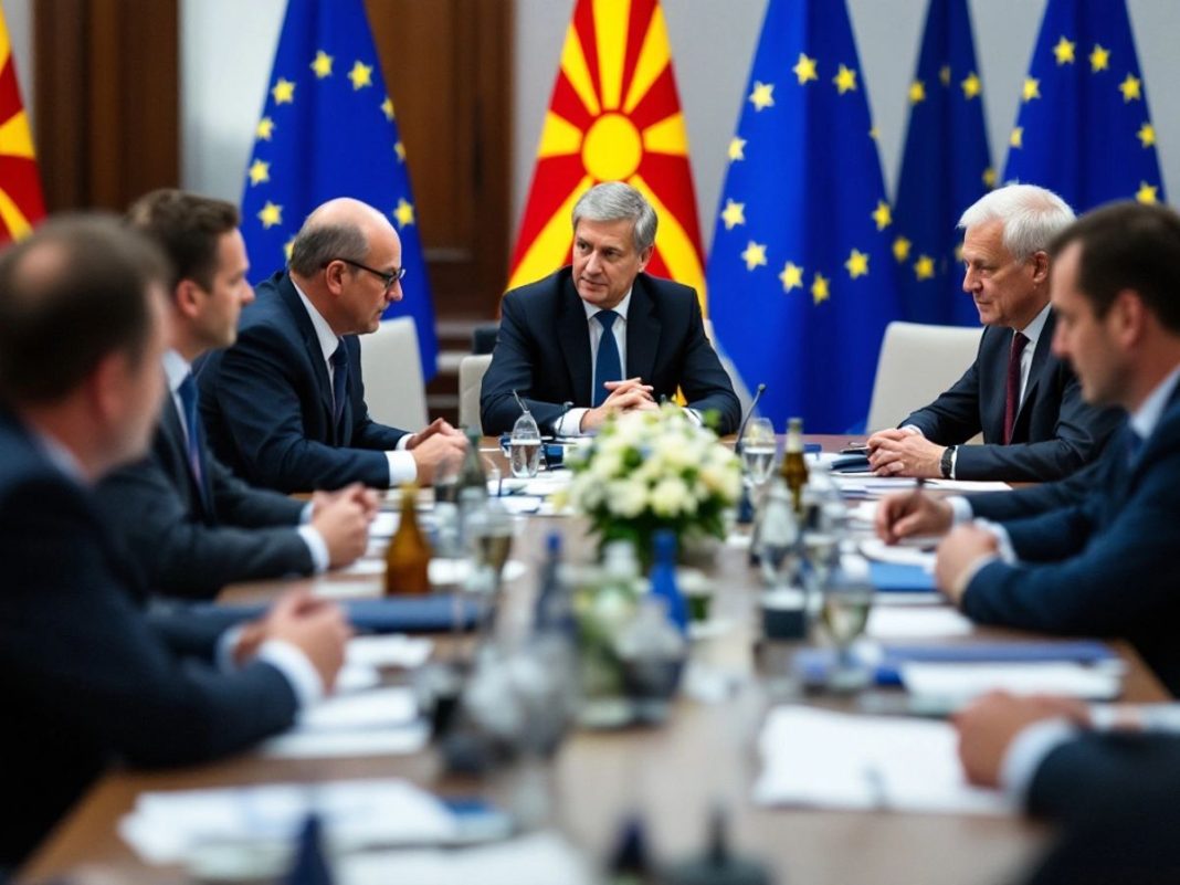 EU leaders meet to discuss North Macedonia's accession.