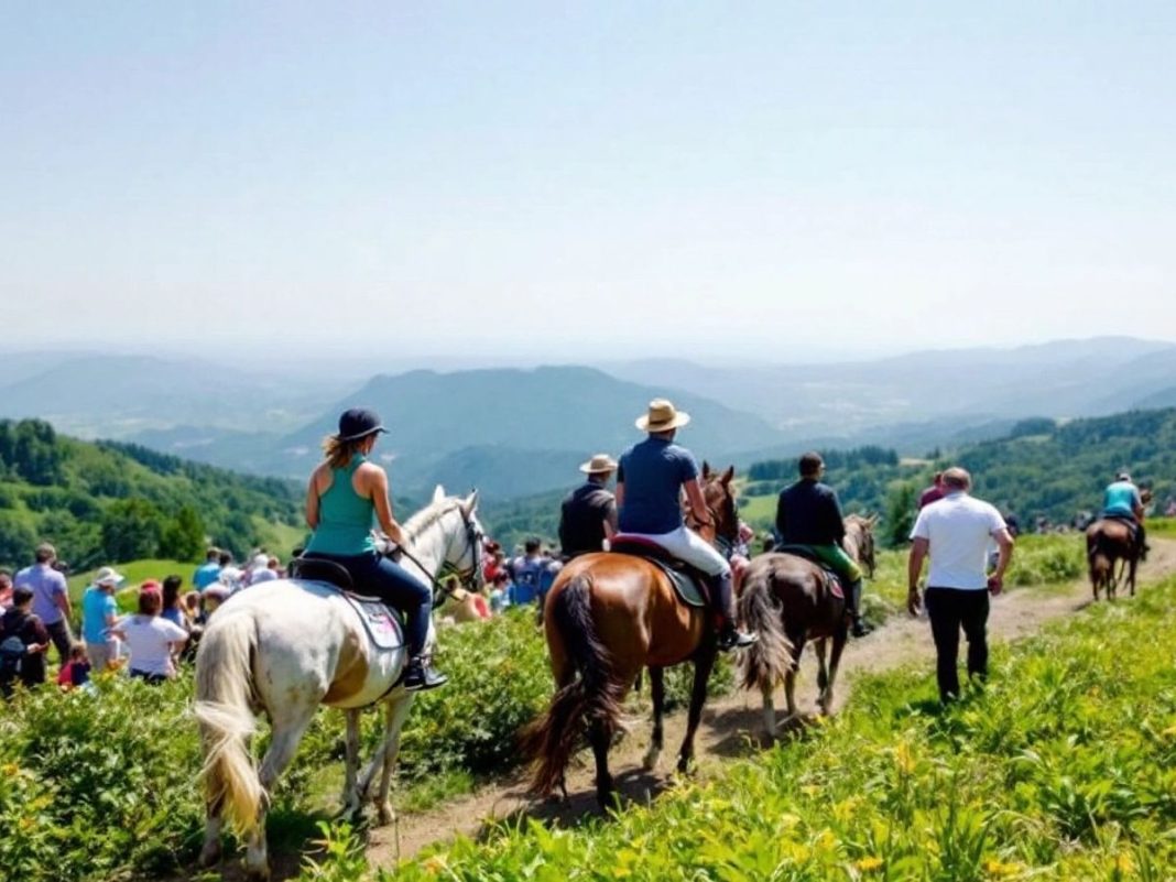 Riders on horseback at the Croatia Cup Finale.