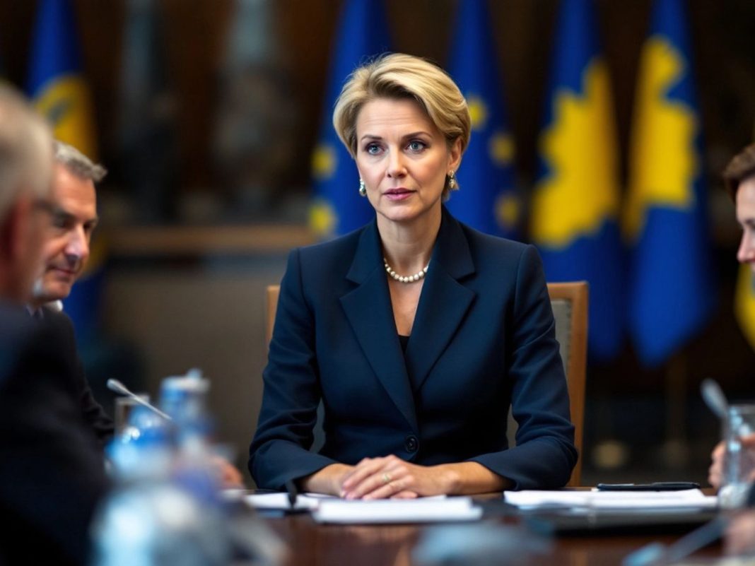 Ursula von der Leyen meets with Kosovo leaders.