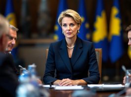 Ursula von der Leyen meets with Kosovo leaders.