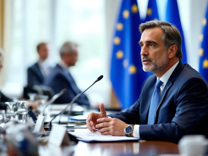 PM Mitsotakis at European Council meeting on border protection.