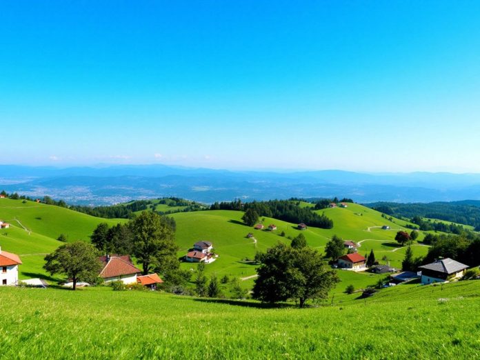 Scenic view of Bosnia and Herzegovina countryside.