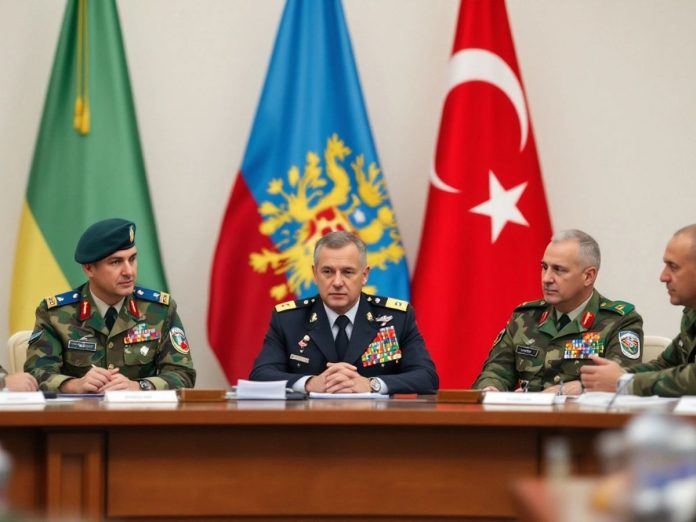 Officials from Bulgaria, Turkiye, and Romania in discussion.