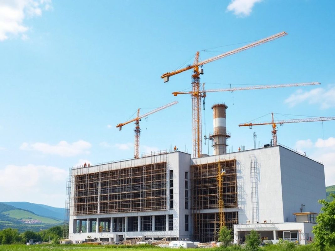 Construction site of a factory in Bosnia.