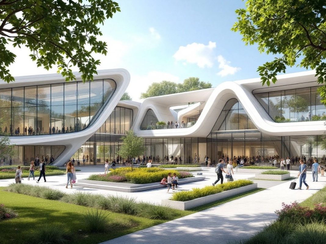 Architectural rendering of College of Europe's Tirana Campus.