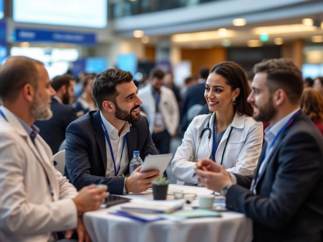 Medical professionals at the European Congress of Neurosurgery.